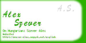 alex szever business card